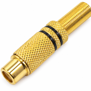 Jack RCA Metálico Dorado