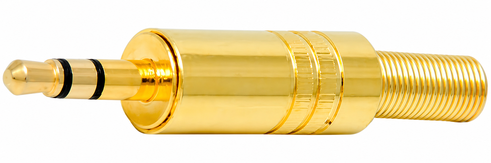 Plug 3.5mm Estéreo Metálico Dorado