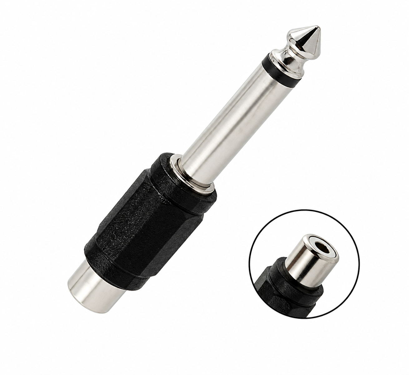 Adaptador Jack RCA a Plug 6.3mm Mono