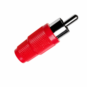 Plug RCA de Plástico Rojo