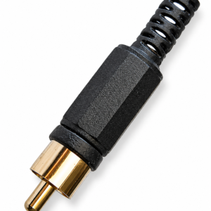 Plug RCA Negro de Plástico con Resorte