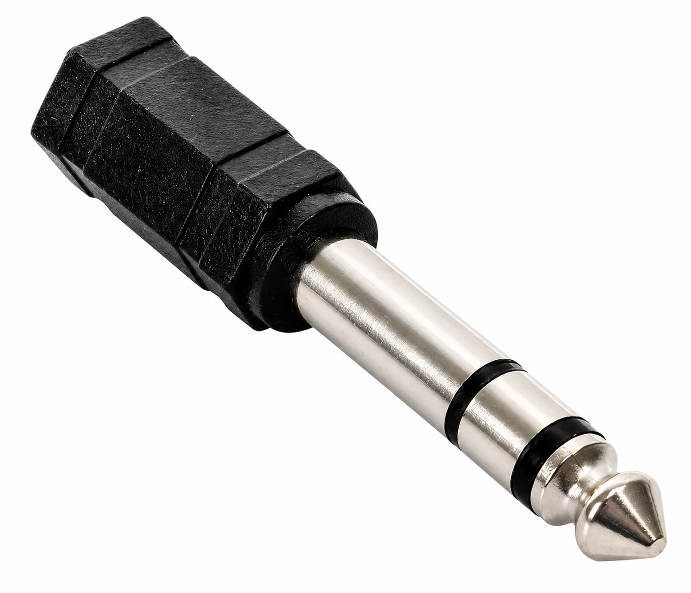 Adaptador Jack 3.5mm a Plug 6.3mm Estéreo Plástico