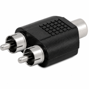 Adaptador RCA Hembra a Doble RCA Macho