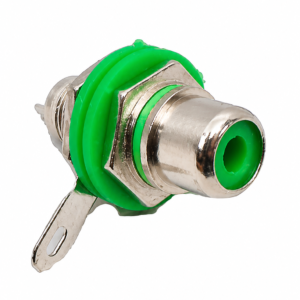 Conector Jack RCA Verde Para Chasis