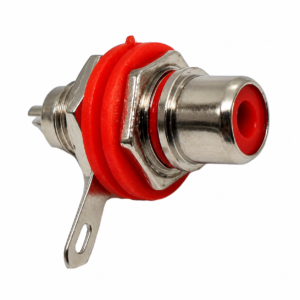 Conector Jack RCA Rojo Para Chasis