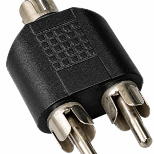 Adaptador Y 2 Plug RCA a 1 Plug RCA