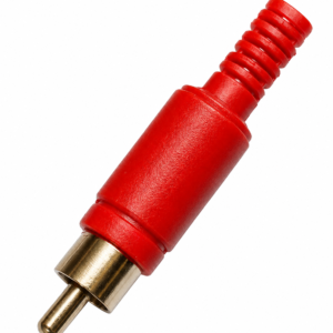 Plug RCA Rojo de Plástico con Resorte