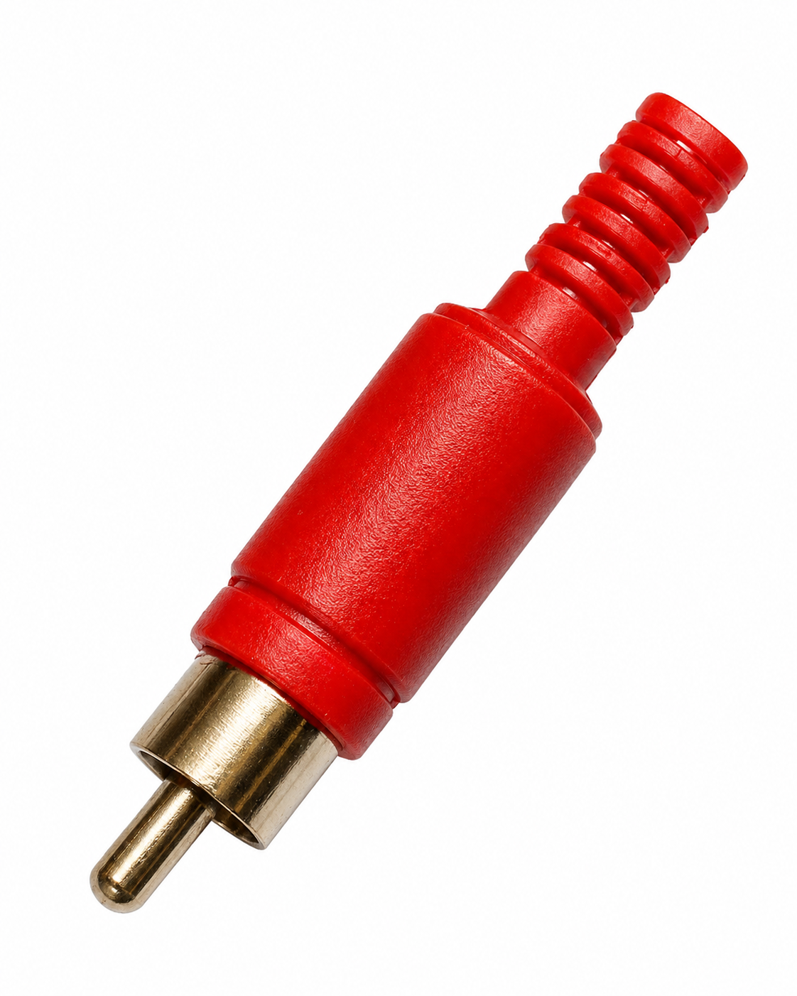 Plug RCA Rojo de Plástico con Resorte