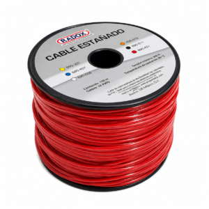 Carrete de Cable Estañado Rojo 100 m