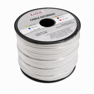 Carrete de Cable Estañado Blanco 100 m