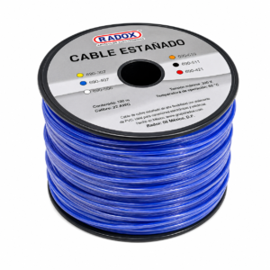 Carrete de Cable Estañado Azul 100 m