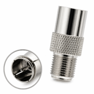 Adaptador Tipo F a Macho F de Presión