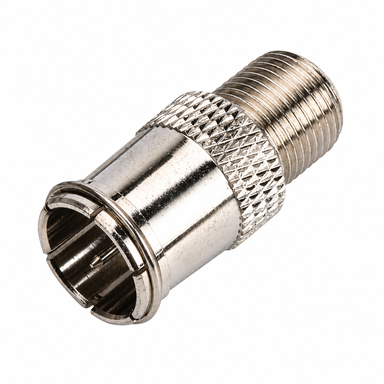 Adaptador Hembra Rosca a Macho de Presión RG59