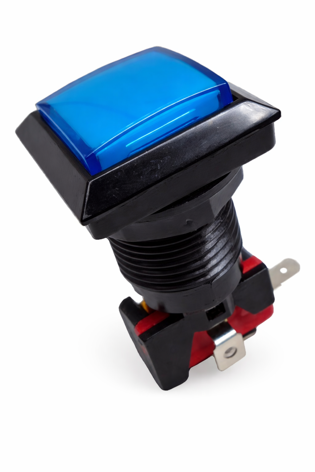 Botón para Máquina con Micro y Piloto Azul 250V