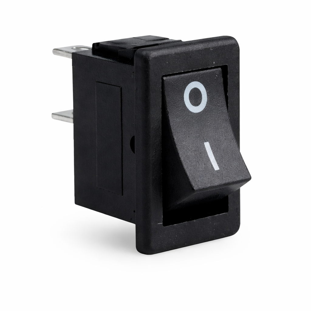 Switch Balancín Negro 2 Patas 1P1T 6A 125V