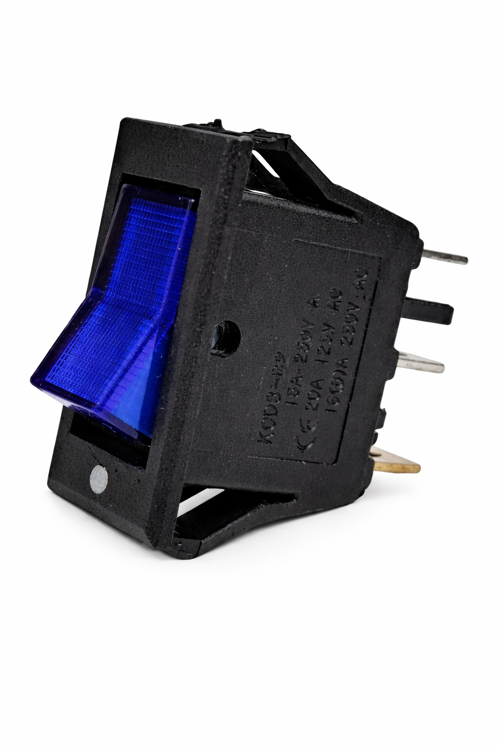 Switch Balancín con Piloto Azul 3 Pines