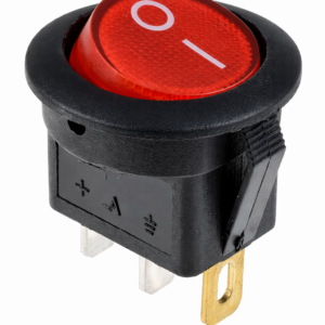 Switch Redondo 12V 3 Pines Rojo