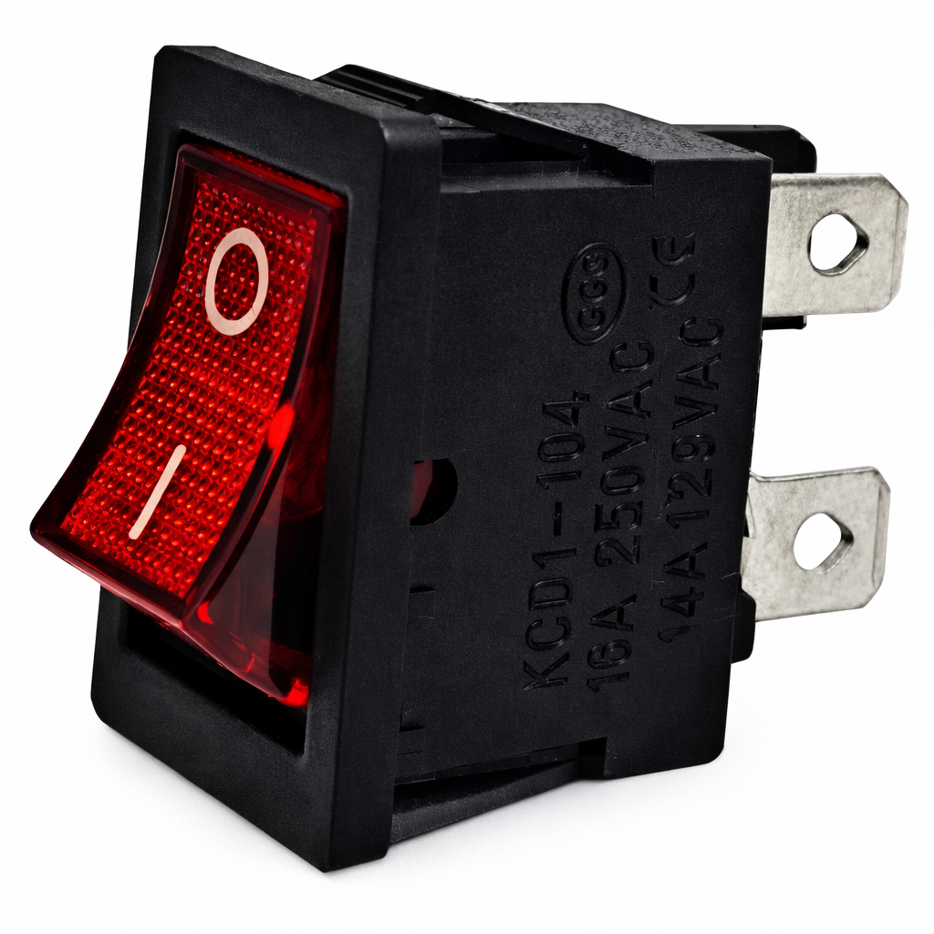 Switch Tipo Balancín Rojo para Panel