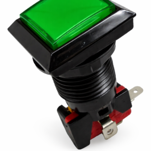 Botón Cuadrado Verde para Máquina con Microswitch