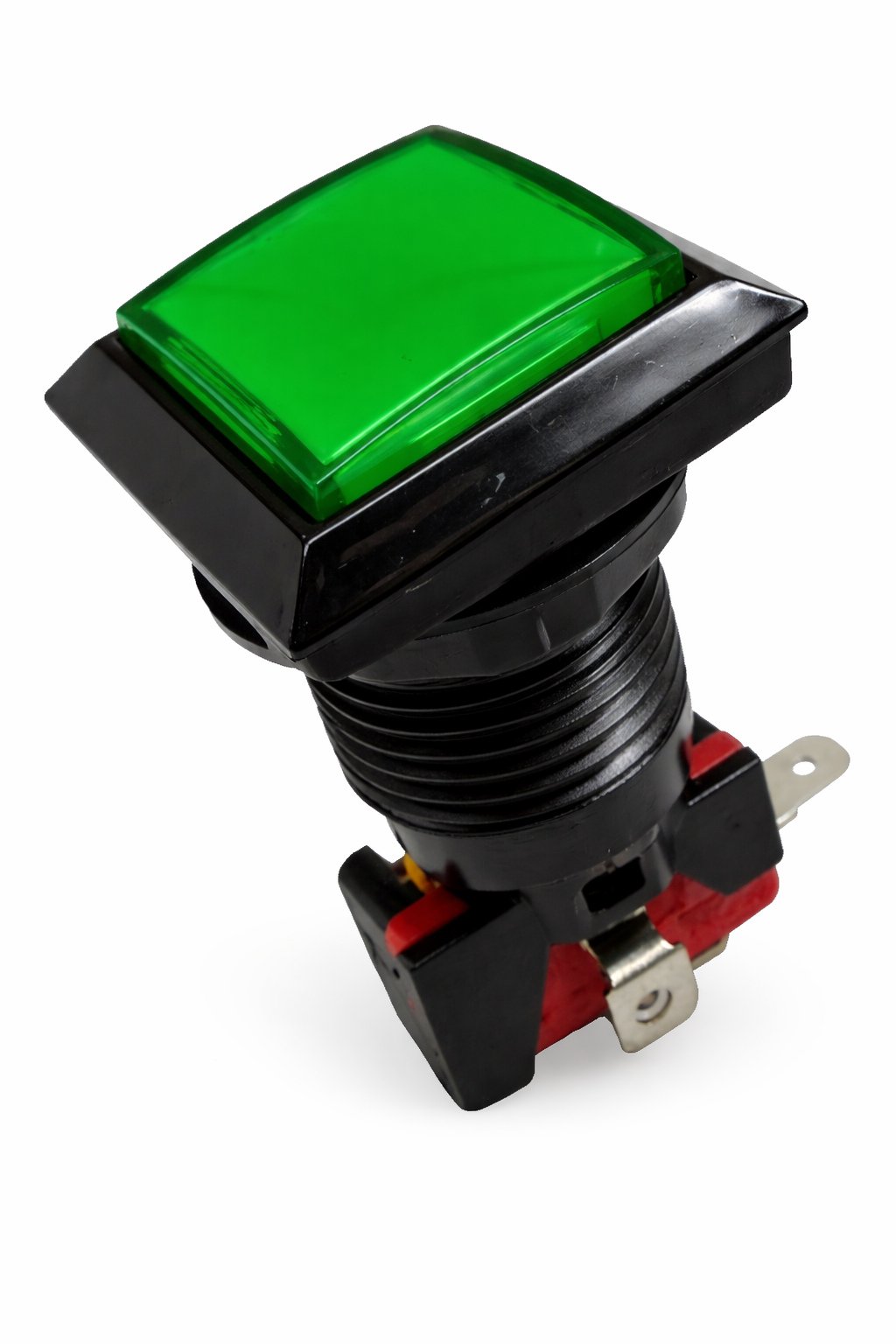 Botón Cuadrado Verde para Máquina con Microswitch