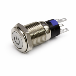 Switch On-Off 1P con Piloto Azul Metálico