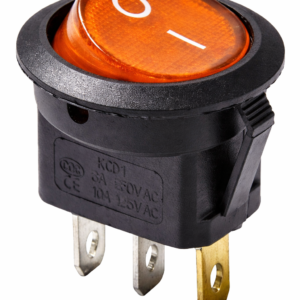 Switch Redondo 12V 3 Pines Ámbar