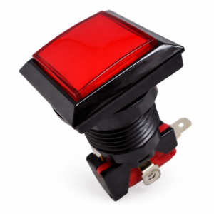Botón Cuadrado Rojo para Máquina con Microswitch