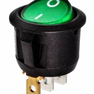 Switch Redondo 12V 3 Pines Verde