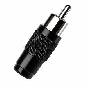 Plug RCA Macho de Plástico Negro