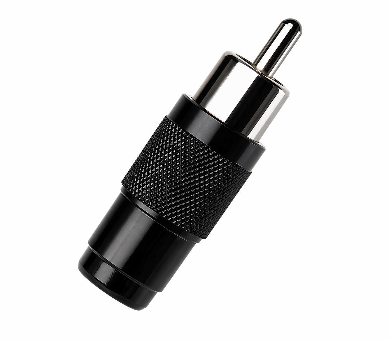 Plug RCA Macho de Plástico Negro
